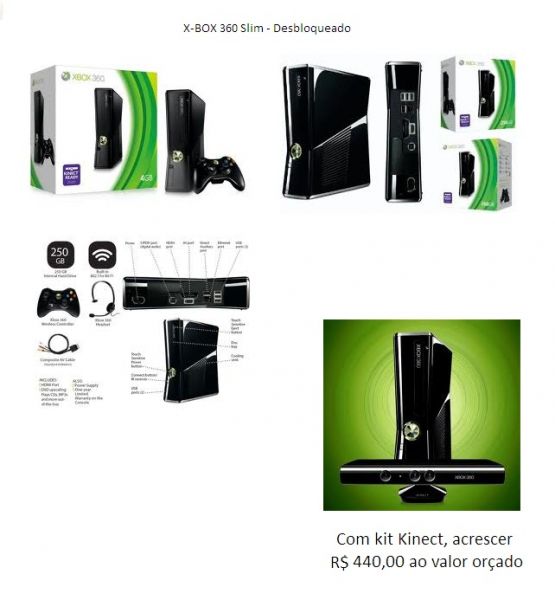 X-Box 360 Slim - DESBLOQUEADO